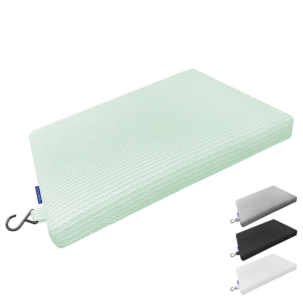 Gooo&Ma Shower Cushion, Non-Slip Air Fiber Bath Pad, Green