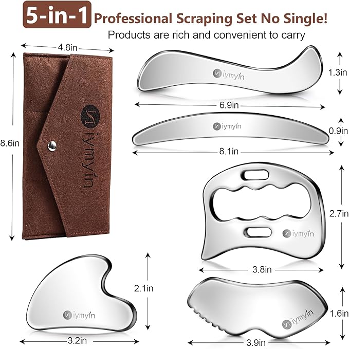Niymyin 304 Stainless Steel Fascia Gua Sha for IASTM & Sore Muscle Massage