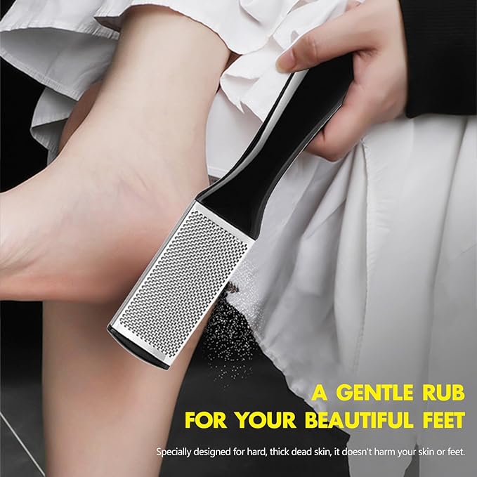 Kootinn 4 Pcs Pedicure Foot Files Callus Remover with Double Sided Feet Rasp for Dead Skin - Professional Foot Care Tools to Removes Hard Skin Corns for Dry and Wet Feet