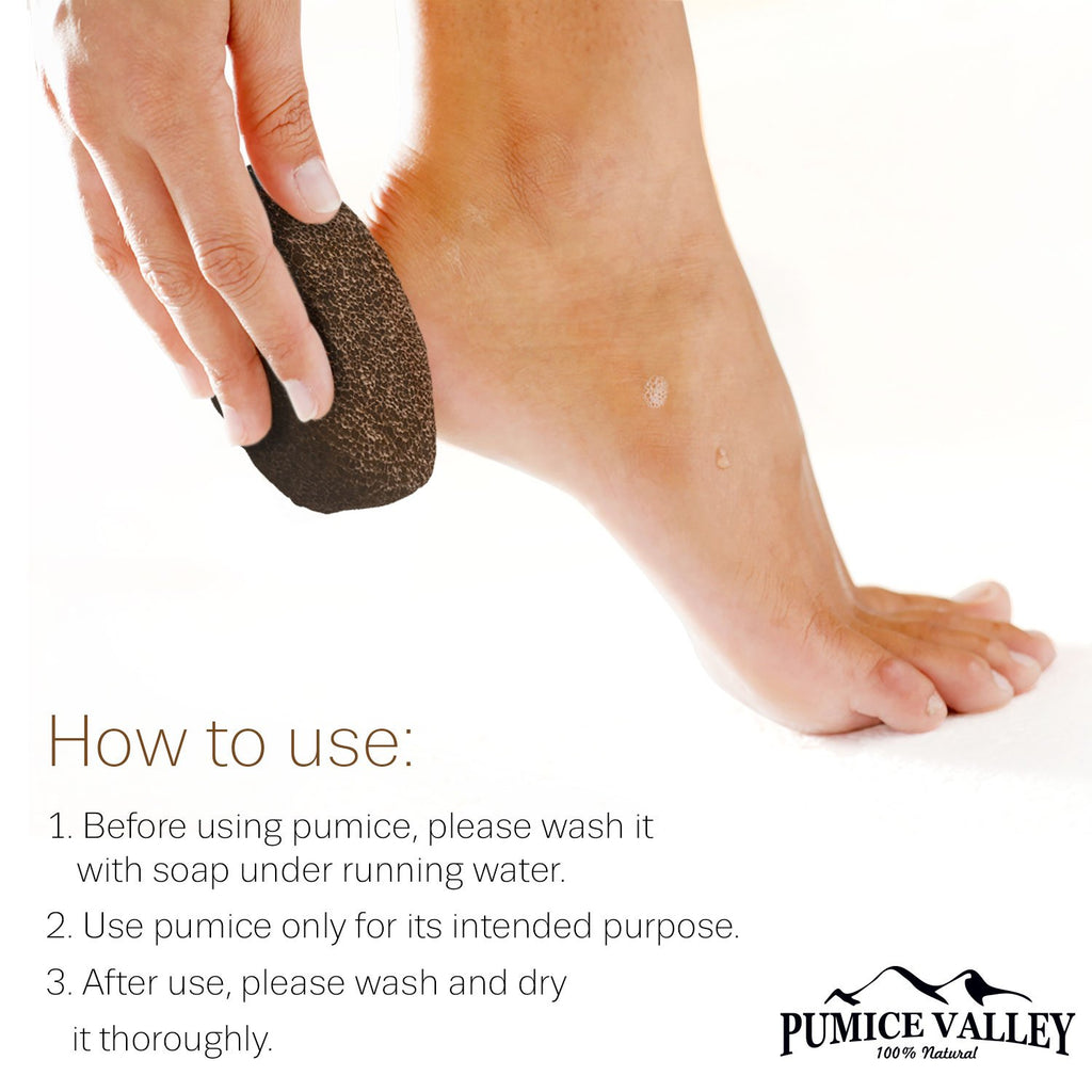 Pumice Stone for Feet - Natural Foot Scrubber for Dead Skin Callus Removal