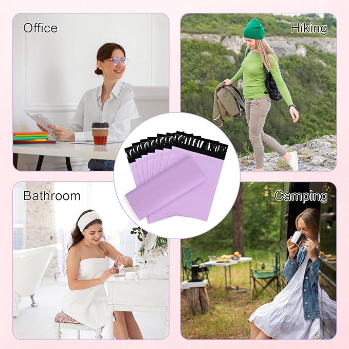 100pcs Sanitary Napkin Disposal Bags, Period Bag Sanitary Napkin Storage Bag for Feminine Products, Block Odors Great Adhesion Tampon Disposal Bags Privacy Protection for Women(Purple)