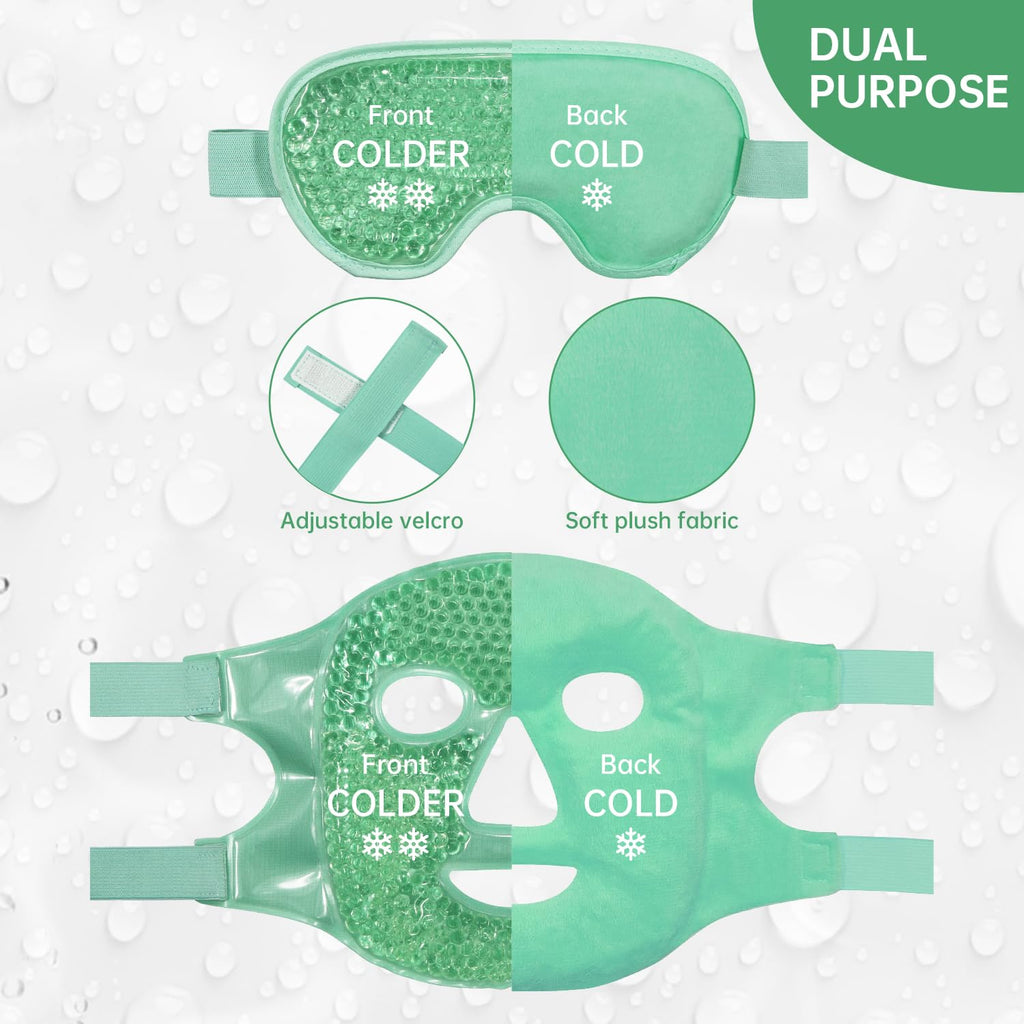 ZNÖCUETÖD Cooling Mask Ice Pack for Face Eye, Hot Cold Compress for Face