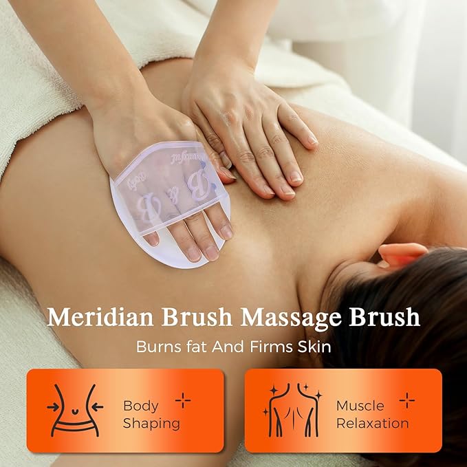 Meridian Brush, Wood Therapy Massage Tools with Essential Oil