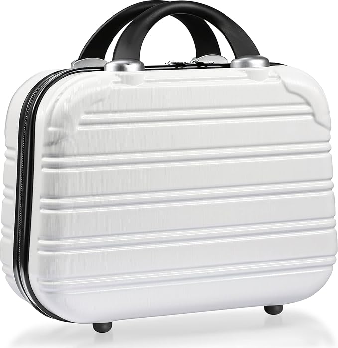 JZRTravel 14-Inch Makeup Train Case Hardshell PC+ABS Travel Cosmetic Organizer, Makeup Storage Box for Toiletry Durable Portable Gifts for Women.