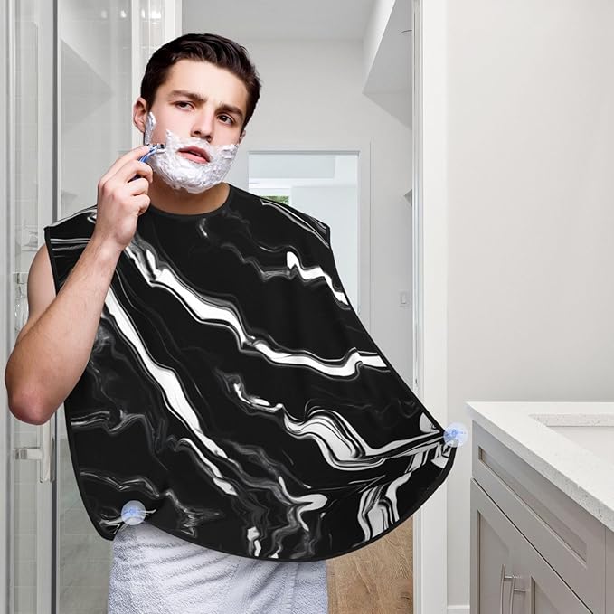 Ice Hockey Print Print Beard Bib Shaving Apron, Beard Hair Trimming Cape Gift For Dad