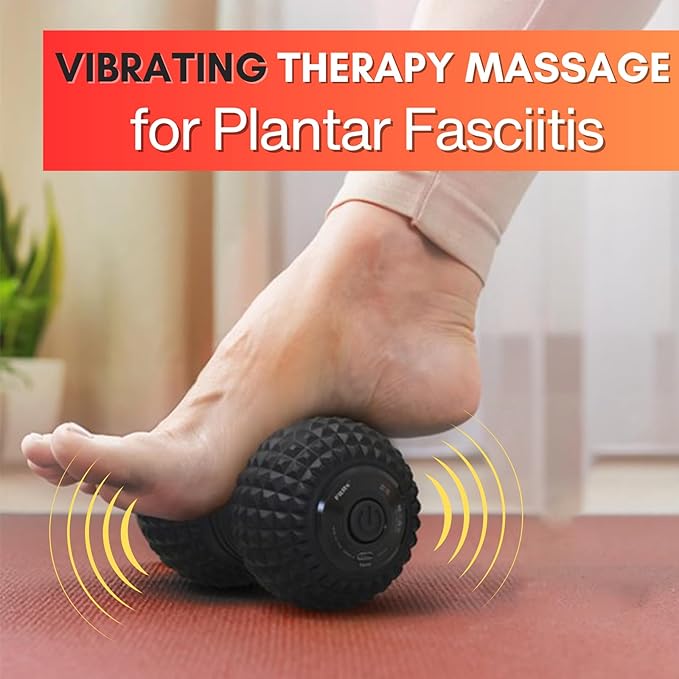 ZeenKind Vibrating Peanut Massage Ball Plantar Fasciitis Muscle Pain Relief