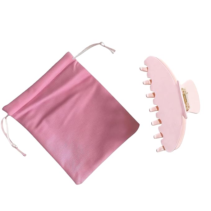 OideGuiing Durable Acetate Hair Clips - 4-Inch Sequin Powder Claw Clips for Fine and Thick Hair (Sequin powder)