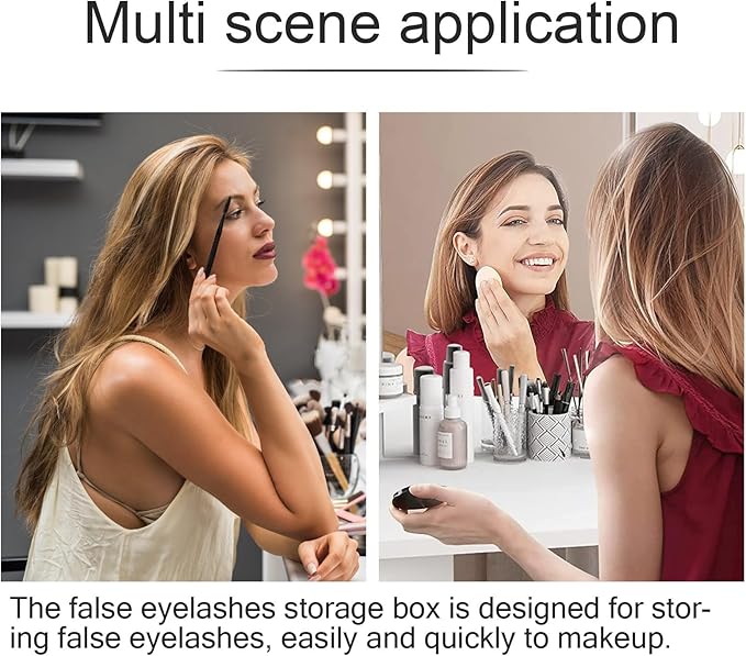 Acrylic 10-layer Eyelash Storage Box False Eyelash Organizer Case Multi-layer Lash Container for Women Travel and Display