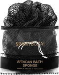 African Net Sponge Authentic, Loofah Exfoliating Body Scrubber Bath Sponge, African Exfoliating Net Sponge Back Scrubber Washcloth for Shower, Body Care Bathing Accessories (Black)