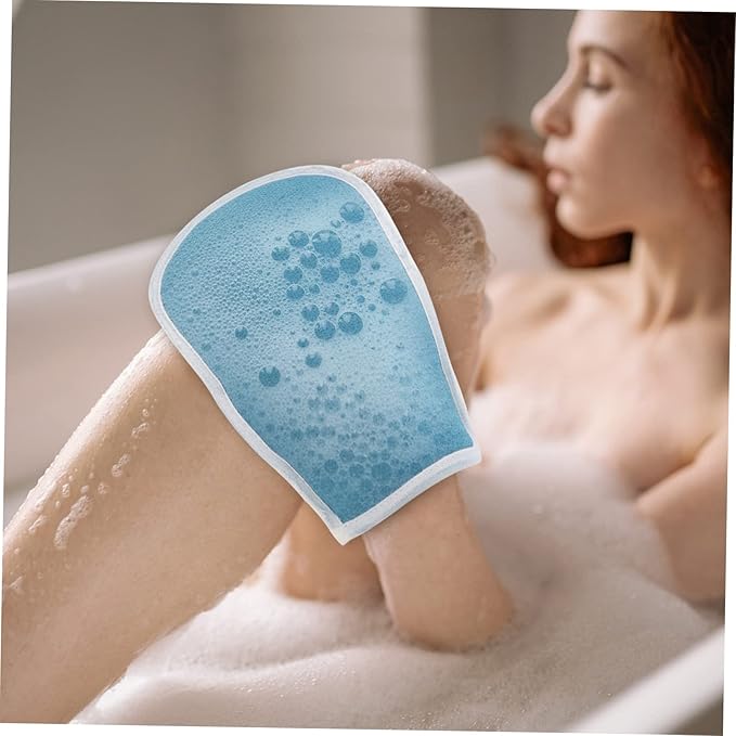 DECORNIJIA Exfoliating Back Scrubber Set 2pcs Long Bath Strap Gloves for Deep Cleansing Suitable for Skin Types Soft Touch