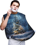 Fall Pumpkin Print Beard Bib Shaving Apron, Beard Hair Trimming Cape Gift For Dad