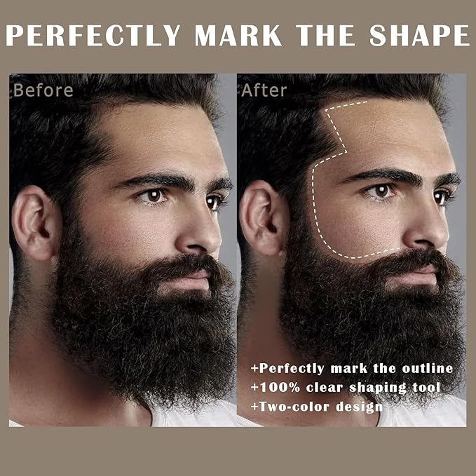Noerrors 12Pcs Barber Pencil Set Hairline Enhancement Pencils Kit for Lineup Magic Beard Shaping Beard Guide Pen with Sharpener Barber Chalk for Beard Makeup Design for Men White Black Tan Brown