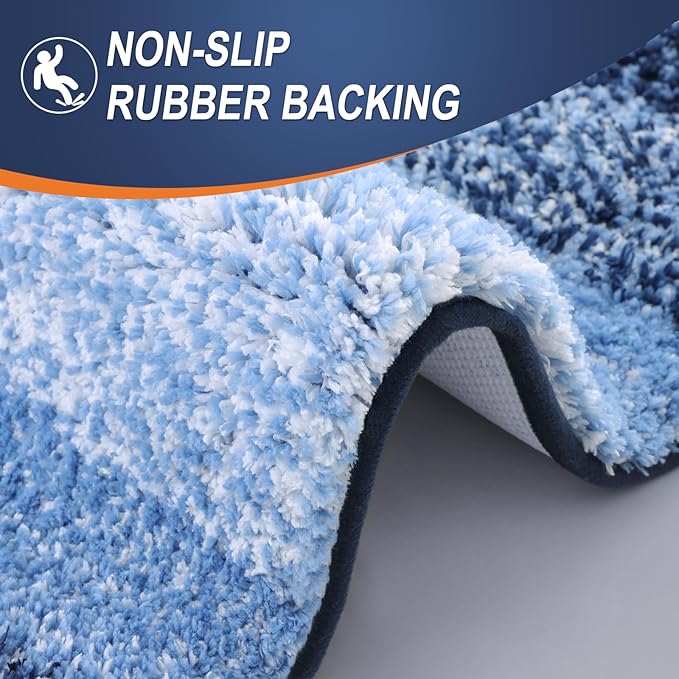 OLANLY Microfiber Bathroom Rugs Sets 3 Piece, 30"x20"+24"x16"+24"x20"