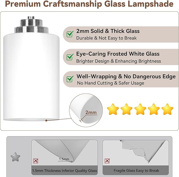VerRon 4-Light Brushed Nickel Bathroom Light Fixtures Over Mirror 27 Inches