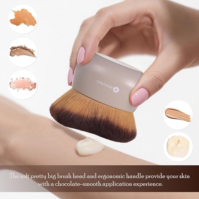 KINGMAS Extra Large Body Makeup Brush for Self Tanner, 75mm Kabuki Brush