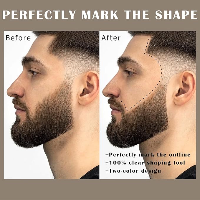 Noerrors 12Pcs Barber Pencil Set Hairline Enhancement Pencils Kit for Lineup Magic Beard Shaping Beard Guide Pen with Sharpener Barber Chalk for Beard Makeup Design for Men White Black Tan