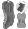 Vynusio Back Scrubber Body Bath Cushion Tub Bathtub Back Lumbar Support Ergonomic Silicone XL Thick Soft Seat Pad Non-Slip Suction Cups Relaxing Spa Mat Exfloating Scrubbing Shower 28 x 19 Grey