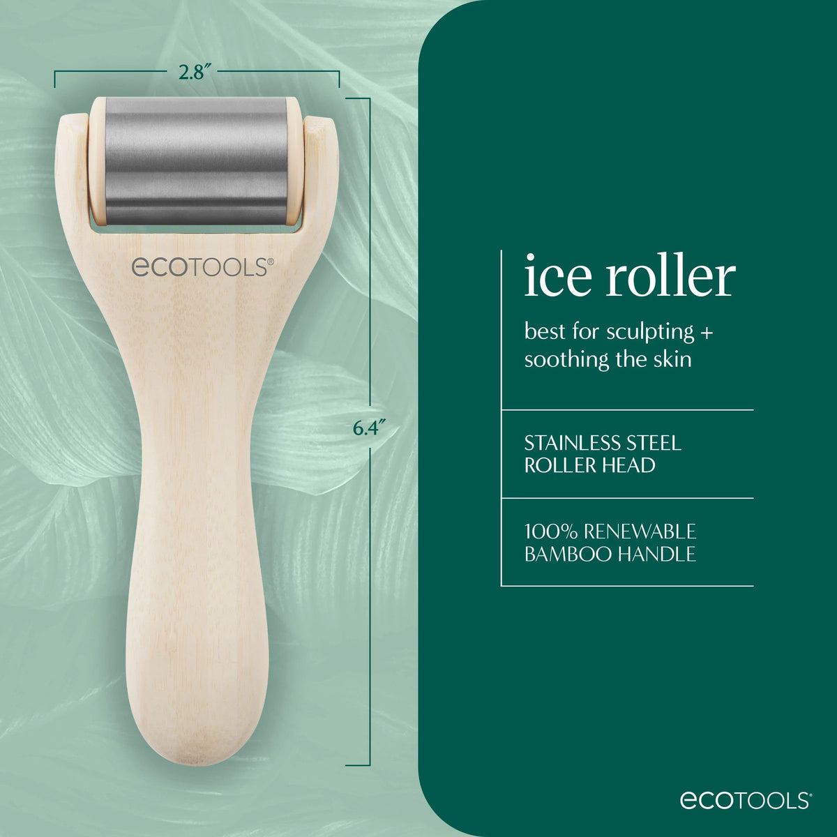 EcoTools Ice Roller, Stainless Steel Facial Roller, 1 Count