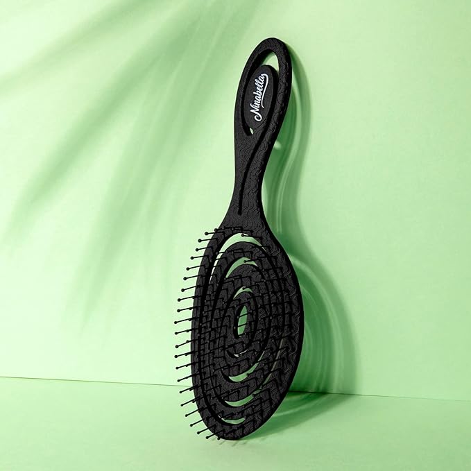Ninabella Spiral Hairbrush - Detangle Hair Brush - For Brushing Wet or Blow Dry Hair - Detangler Vent Brush - - Neon Pink