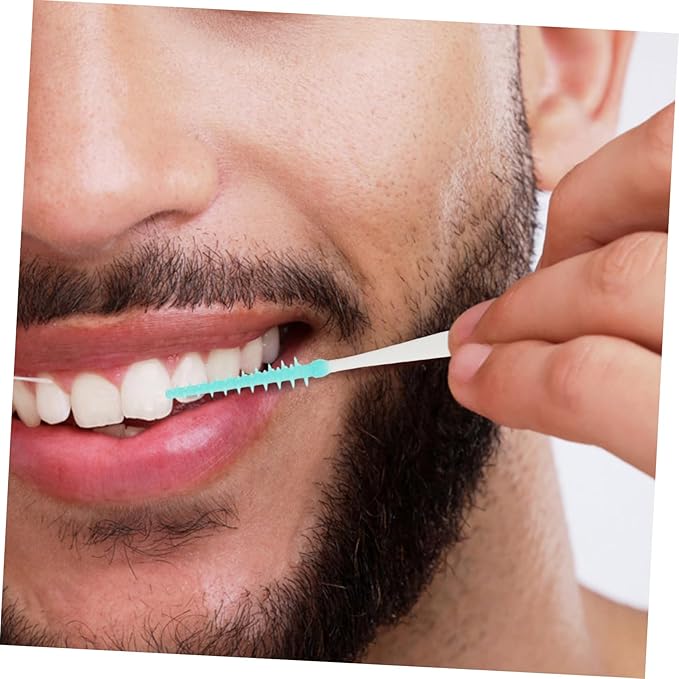 PartyKindom 80pcs Interdental Cleaning Brushes Flexible Gum Massagers Portable Teeth Cleaner Tools for Oral Care Picks Each