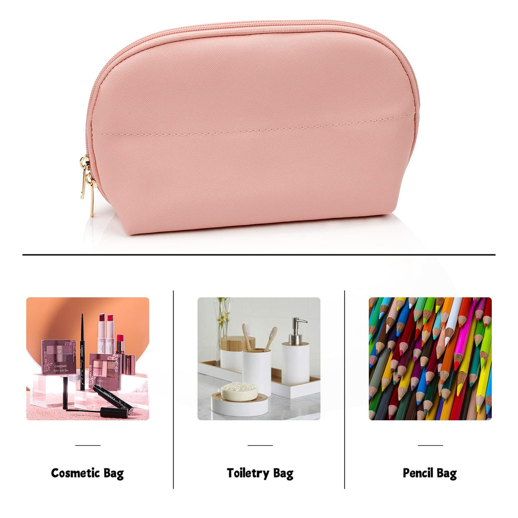 Ethereal Large Cosmetic Pouch, Lightweight Makeup Bag for Purse, Travel Zipper Pouch, Makeup Accessories Organizer, Pink