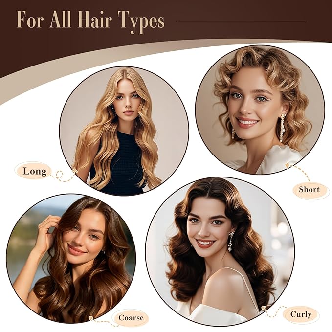 nunflue Heatless Curls Overnight Set - Jumbo Overnight Hair Curlers to Sleep In, Soft Velvet Hair Rollers for Women, No Damage Curls Styling Tools