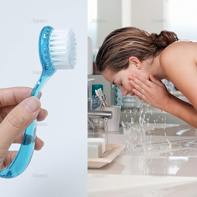 AUEAR, 4 Pack Face Brush for Cleansing and Facial Cleaning with Cap for Women and Girls Wash Makeup Massaging