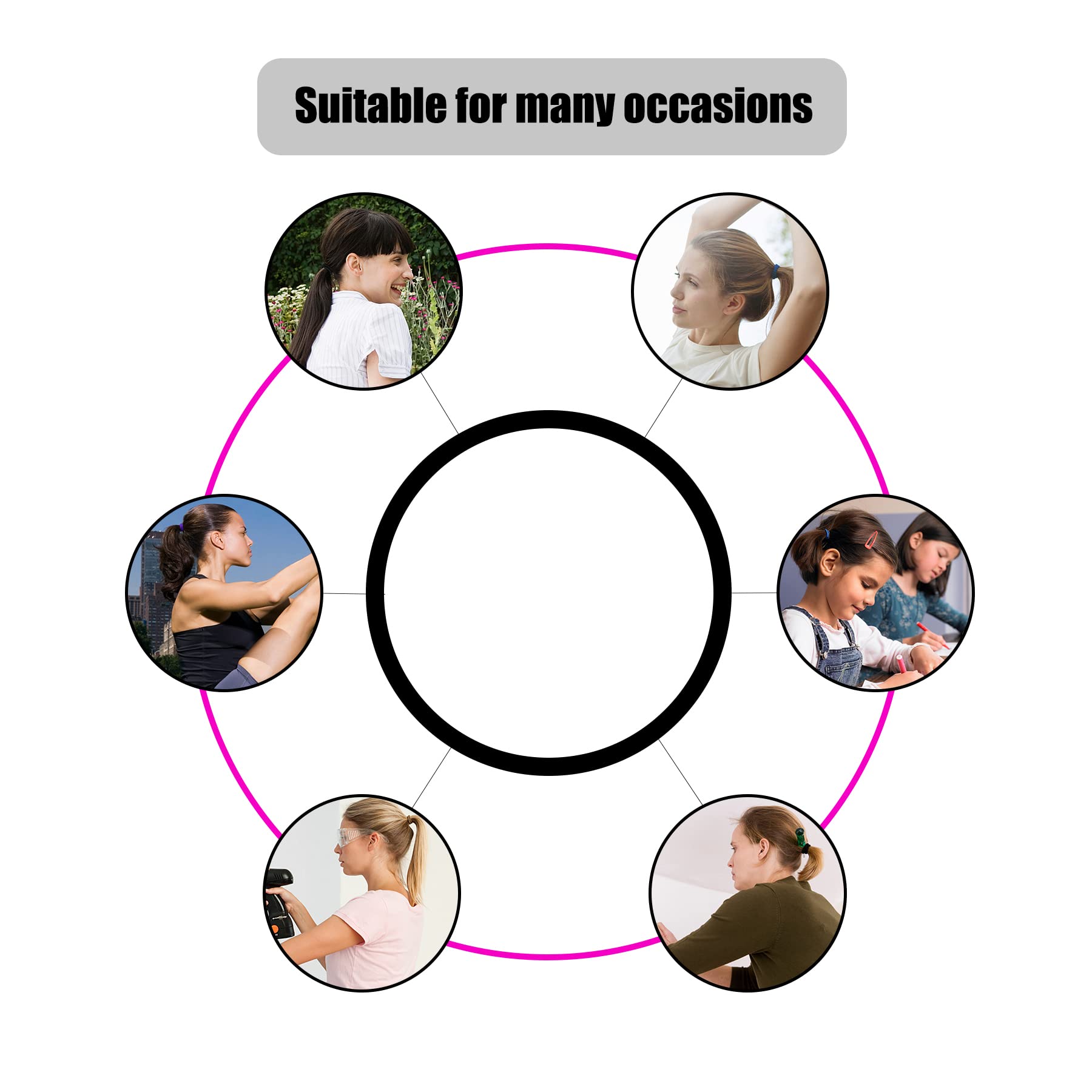 120 Pcs Neutral Colors Elastic Hair Tie, 4MM Ponytail Holders for Medium to Thick Hair No Damage Hair Accessories for Men, Women, Boys, and Girls for Long Braids