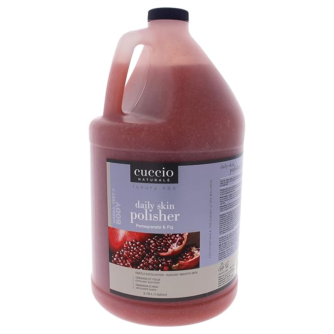 Cuccio Naturale Daily Skin Body Polisher - Soothes And Softens Your Skin - Gentle Exfoliation Process - Lifts Dead Cells From The Skin’s Surface - Radiant Skin - Pomegranate And Fig - 8 Oz