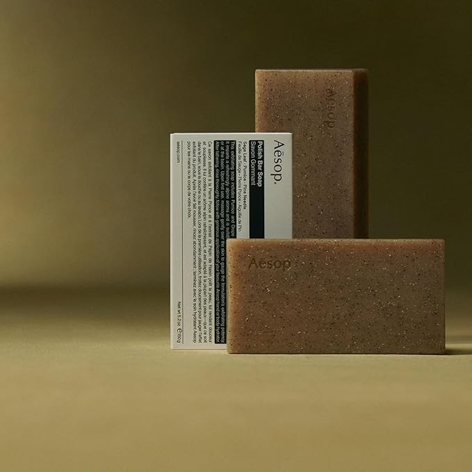 Aesop Polish Bar Soap | Exfoliating Body Cleansing Bar with Pumice & Botanical Oils | Gently Polishes Skin – Non-Drying | 5.2 oz (Pack of 2)