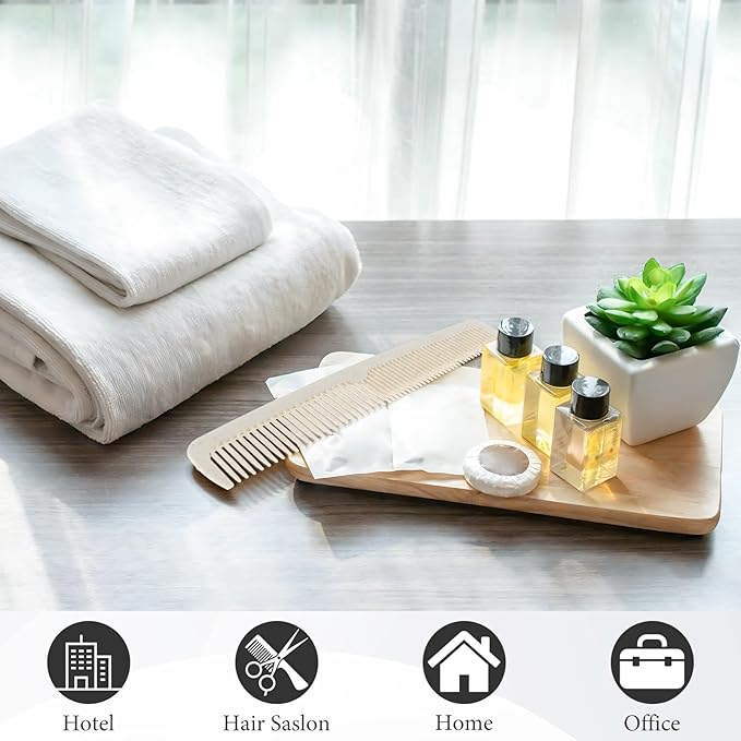 Hair Combs Bulk, 50 Pack Disposable Combs Individually Wrapped, Double Tooth for Beard and Hair, Suitable for Travel, Hotel, Event Gifting and Care Bag