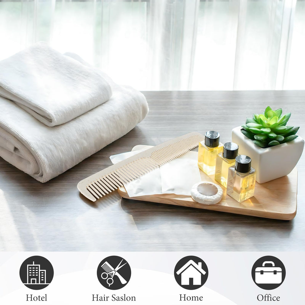 Hair Combs Bulk, 100 Pack Disposable Combs Individually Wrapped, Double Tooth for Beard and Hair, Suitable for Travel, Hotel, Event Gifting and Care Bag