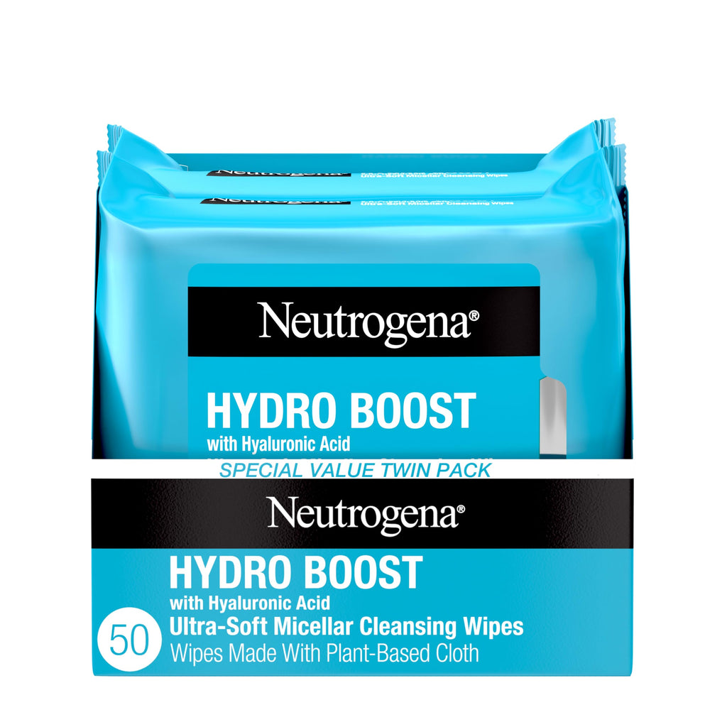 Neutrogena Hydro Boost Cleansing Wipes Makeup Remover, 25 Ct