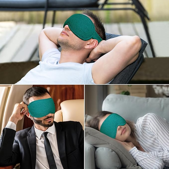 Gritin 100% Blackout Sleep Eye Mask for Women Men, Zero Pressure Sleep Mask