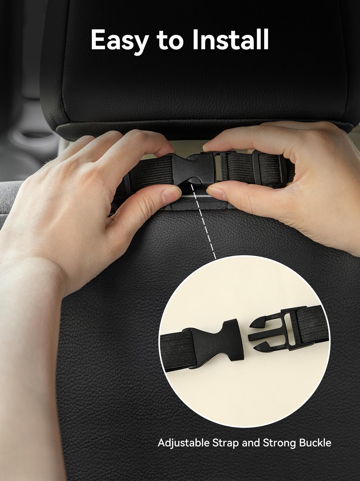 Multi-Functional Car Tissue Holder with ‌2 Storage Nets, Tissue Box Cover