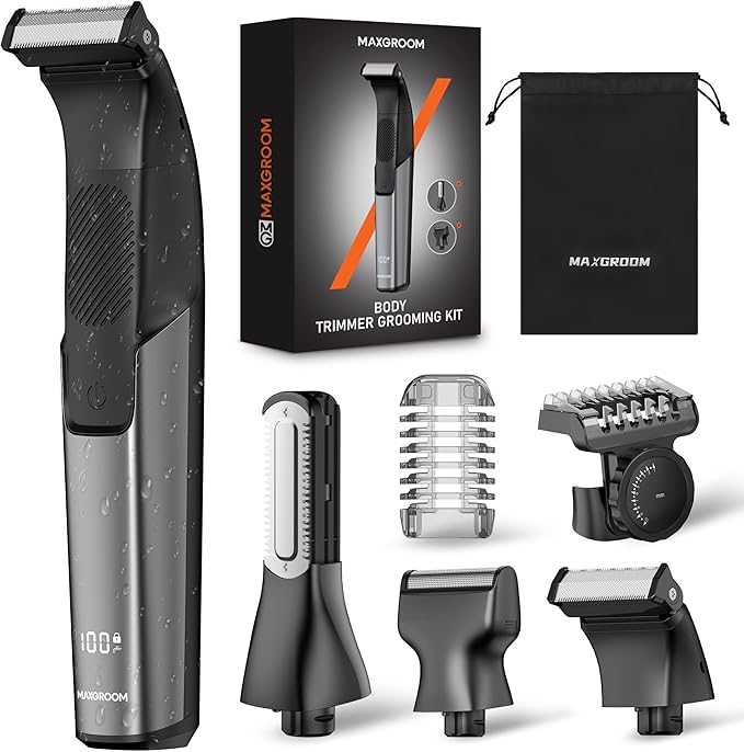 Manscape Mens Body Hair Trimmer Pubic, Groin & Ball Electric Shaver kit
