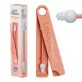 LastSwab™ Baby Reusable Q-Tips for Newborns & Infants - Gentle Silicone Safety Swabs, Ear & Nose Cleaner - Washable Cotton Swab Alternative, BPA-Free, Zero Waste - Peach