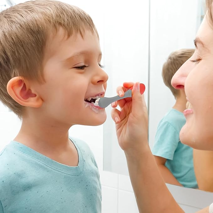 Mombella Ladybug Toddler Toothbrush for 2 Years+, Soft Red Dot Bristle Kids Toothbrush Age 2-4, Easy to Use, Oral Hygiene Care for Infant Teeth and Gums, Safe and Sturdy, 1pc