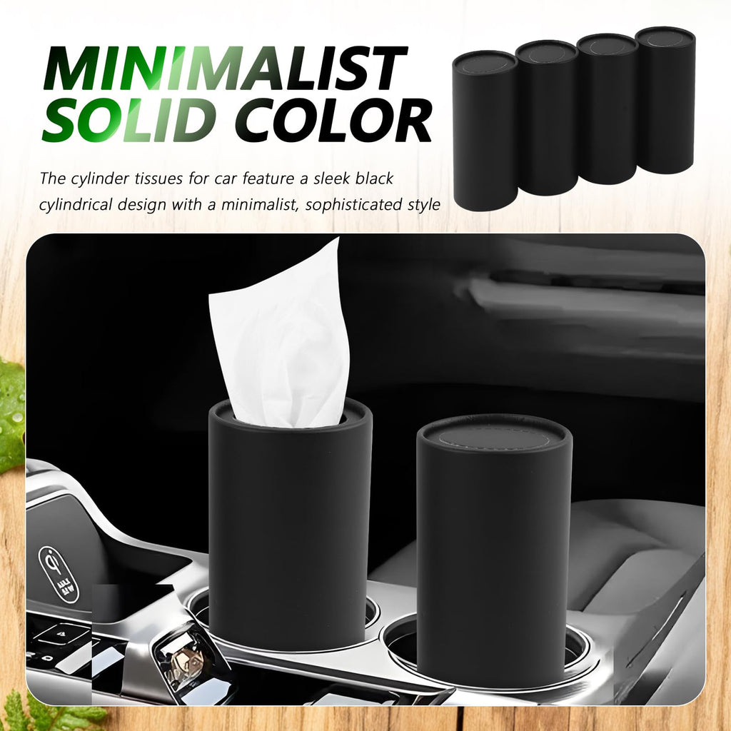 VKQTS 4PCS Car Tissue Holder,Pull-Out Cylinder with 30-Count Tissue