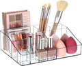 Vtopmart Clear Plastic Devided Makeup Organizer Tray