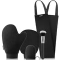 5-in-1 Self Tanner Mitt Applicator Kit - Professional Self Tanning Mitt Back Applicator, Mini Mitt, Brush and Exfoliator，No Streaks, No Orange Palms, Double-Sided Washable Tanning Gloves Set