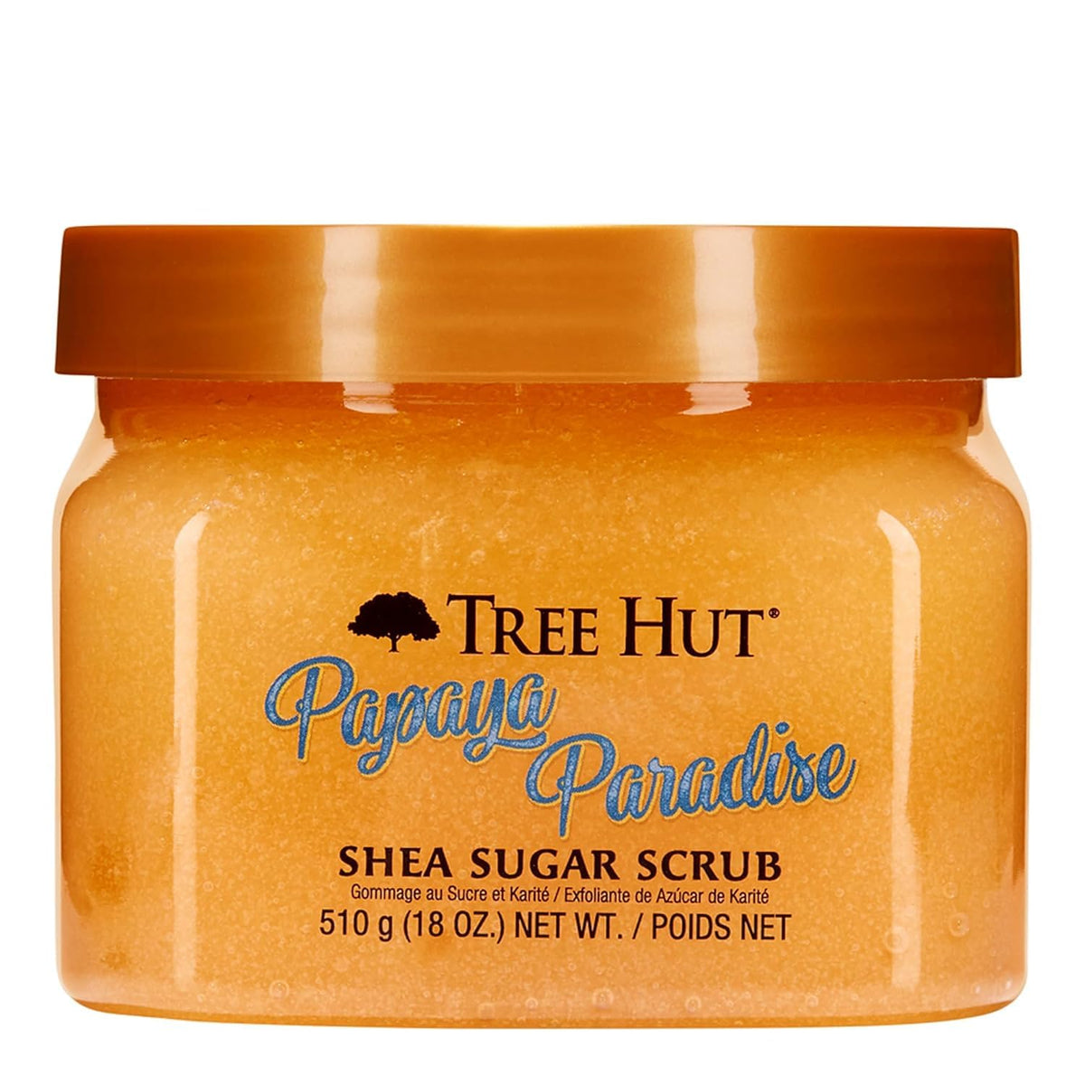 Tree Hut Papaya Paradise Body Scrub, Exfoliating Sugar Scrub, Vegan, 18 Oz