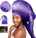 Bonnet Hair Dryer,Hooded Dryer Attachment,Hair Dryer Hooded Diffuser Cap for Curly,Speeds Up Drying Time,Safety Deep Conditioning,Styling,Curling At Home(Purple)