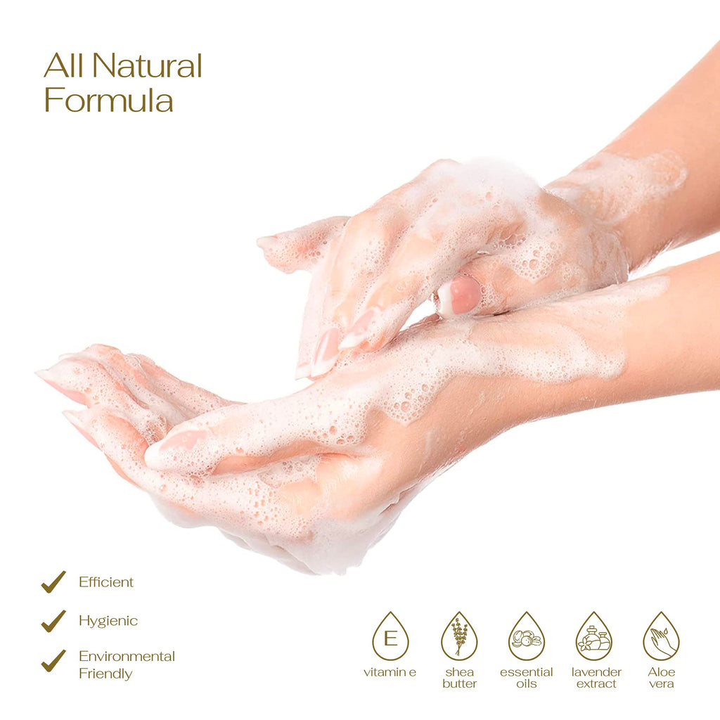 Foaming Hand Soap-Pack of 3-Moisturizing Hand Soap with Aloe Vera & Essential Oils-Alcohol-Free Hand Wash in Fresh Orange Scent-Scented Hand Wash for Kitchen or Bathroom-Free Flawless Crystal Bracelet
