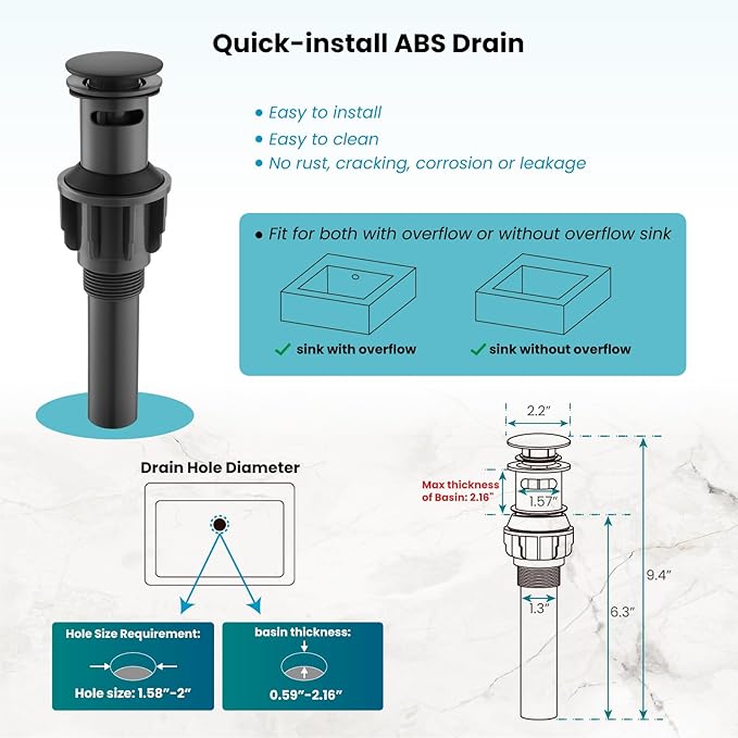 gotonovo Waterfall 8 inch Widespread Bathroom Faucet Set Bathroom Sink Faucet 3 Hole 2 Handle Vanity Lavatory Deck Mount with Pop Up Drain and Water Supply Lines Square Body Matte Black & Brushed Gold