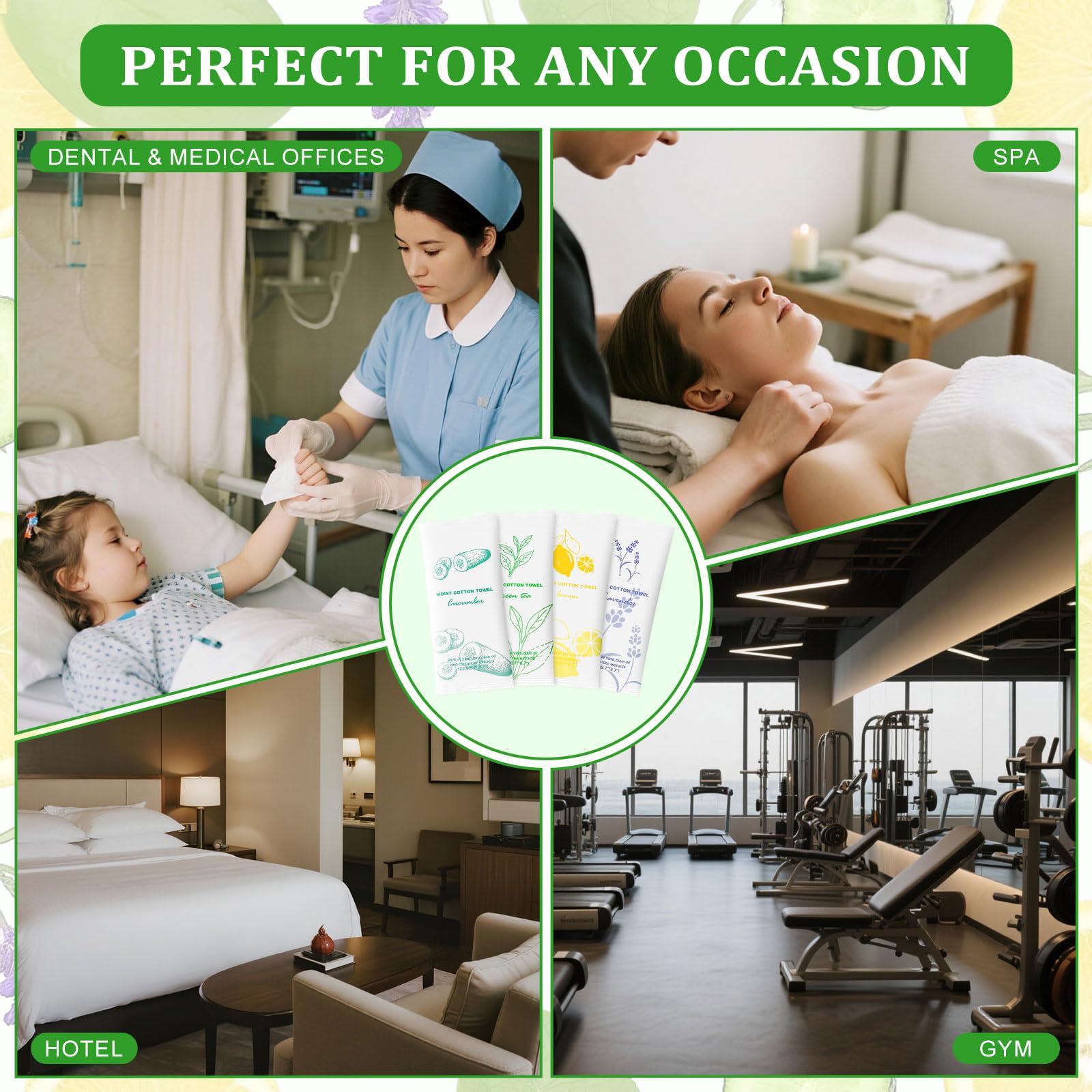 twoworld 240 Moist Cotton Towel Bulk Moist Towelettes Individually Wrapped