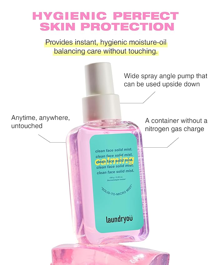 LAUNDRYOU Hydrating Jelly Mist | Soothing Facial Spray with Probiotics for Skin Barrier Support | Lightweight & Moisturizing | Korean Skin Care (3.38 fl oz)