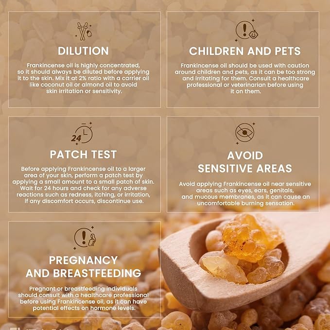 HIQILI Frankincense Essential Oil for Skin Care, Muscle & Knee Massage