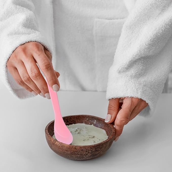 Alrhso 6Pcs Makeup Scoops Spatulas, Plastic Beauty Spoon Cream Brush Random Color Reusable Cosmetic Mask Mixing Spoon Makeup Tools for Lotions Cream and Sampling Tool