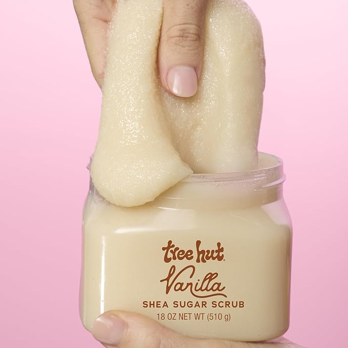 Tree Hut Vanilla Body Scrub, Exfoliating Sugar Scrub, Vegan, 18 Oz